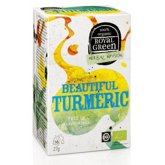 Royal Green Beautiful Turmeric arbata BIO, 16 pak.