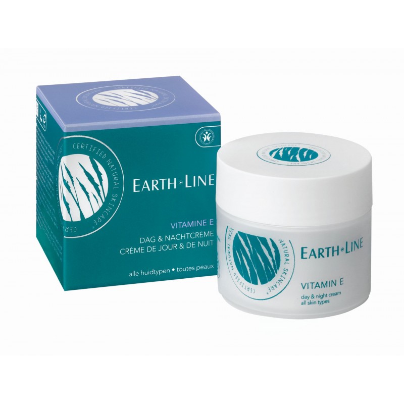 EARTH LINE Vitamin E Dieninis ir naktinis kremas (visų tipų odai) 50ml
