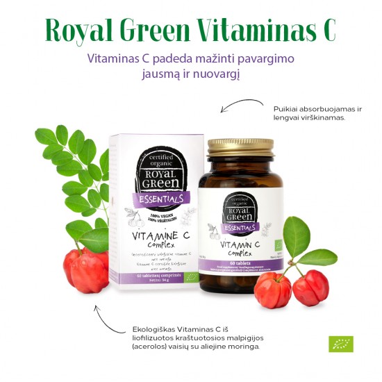 Royal Green Vitamino C kompleksas BIO, 60 tab.